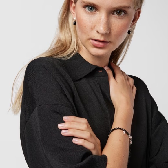 🌚 {PRICE FIRM} TOUS Magic Nature Bracelet ~ Onyx & Pearl - Picture 2 of 5